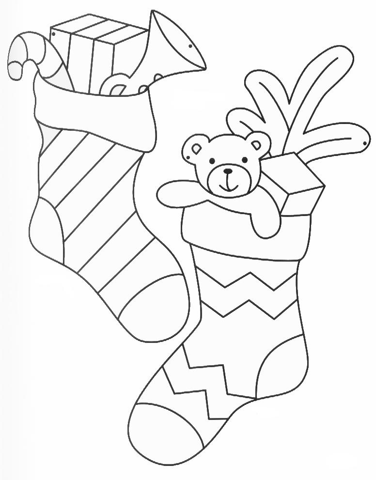 Skarpety świąteczne kolorowanki